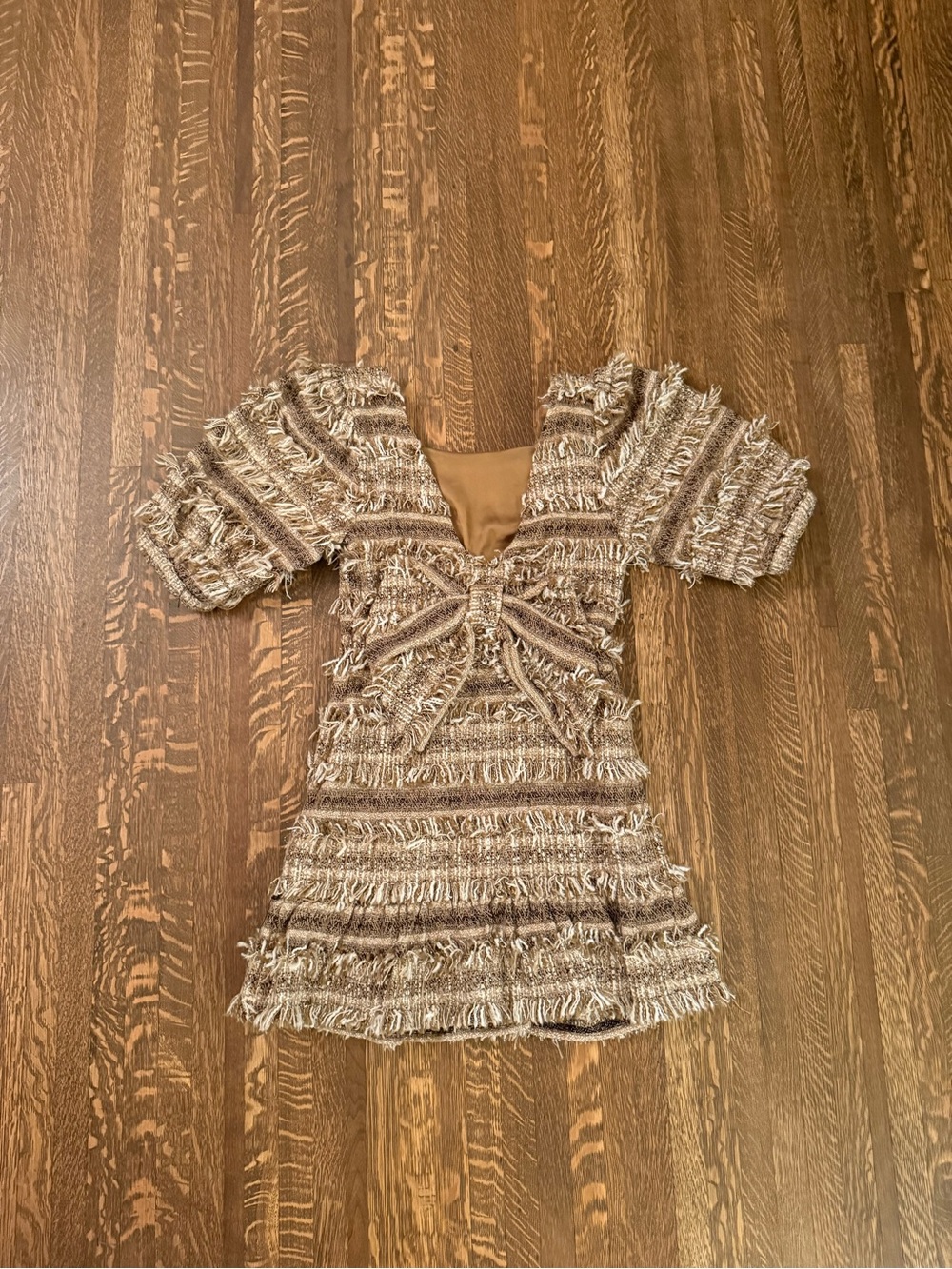 LoveShackFancy Fringe-Trim Knit Dress- size small - Picture 8 of 8
